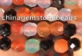 CTG2201 15 inches 2mm,3mm & 4mm faceted round agate gemstone beads