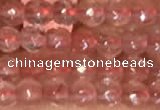 CTG2204 15 inches 2mm,3mm faceted round cherry quartz beads