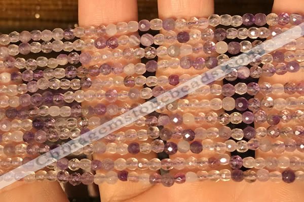 CTG2207 15 inches 2mm,3mm faceted round purple fluorite beads