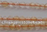 CTG221 15.5 inches 3mm faceted round tiny citrine beads