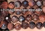 CTG2212 15 inches 2mm,3mm faceted round red tiger eye beads