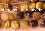 CTG2222 15 inches 2mm,3mm faceted round yellow tiger eye beads