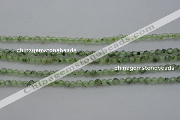 CTG224 15.5 inches 3mm faceted round tiny green rutilated quartz beads