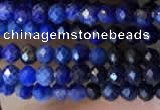 CTG2241 15 inches 2mm faceted round natural lapis lazuli beads