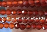 CTG2243 15 inches 2mm faceted round red agate beads