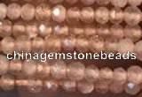 CTG2247 15 inches 2mm faceted round natural sunstone beads