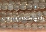 CTG2255 15 inches 2mm faceted round grey agate beads