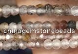 CTG2257 15 inches 2mm faceted round Multicolor rutilated quartz beads