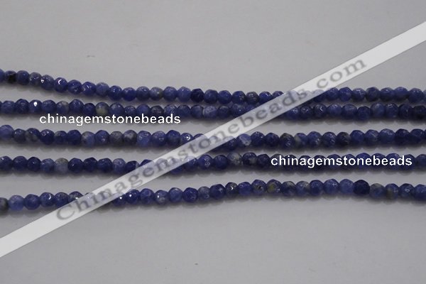 CTG227 15.5 inches 3mm faceted round tiny sodalite gemstone beads