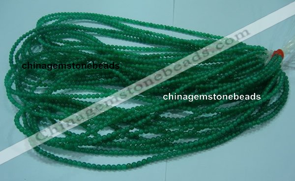 CTG23 15.5 inches 3mm round tiny green agate beads wholesale