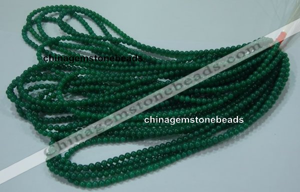 CTG25 15.5 inches 4mm round tiny green agate beads wholesale