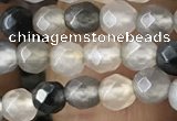 CTG2507 15.5 inches 4mm faceted round quartz beads wholesale