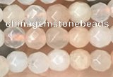 CTG2518 15.5 inches 4mm faceted round pink aventurine beads