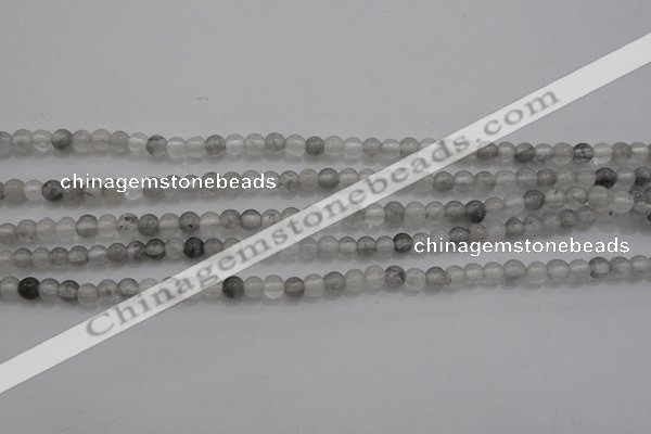 CTG253 15.5 inches 3mm round tiny cloudy quartz beads wholesale