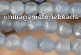 CTG2530 15.5 inches 4mm faceted round agate beads wholesale