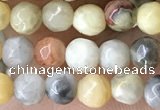 CTG2536 15.5 inches 4mm faceted round crazy lace agate beads