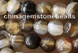 CTG2538 15.5 inches 4mm faceted round agate beads wholesale