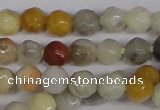 CTG300 15.5 inches 3mm faceted round ting crazy lace agate beads