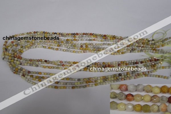 CTG300 15.5 inches 3mm faceted round ting crazy lace agate beads