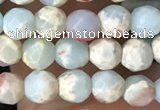 CTG3546 15.5 inches 4mm faceted round serpentine jasper beads