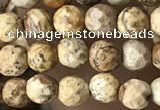 CTG3549 15.5 inches 4mm faceted round picture jasper beads