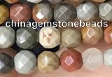 CTG3551 15.5 inches 4mm faceted round imperial jasper beads