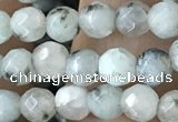 CTG3557 15.5 inches 4mm faceted round sesame jasper beads