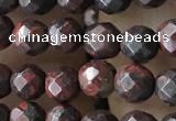 CTG3564 15.5 inches 4mm faceted round brecciated jasper beads