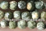 CTG3578 15.5 inches 4mm faceted round rhyolite beads wholesale