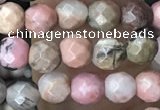 CTG3592 15.5 inches 4mm faceted round rhodonite beads wholesale