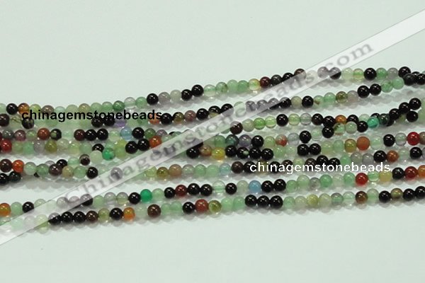 CTG38 15.5 inches 2mm round tiny multi-color agate beads wholesale