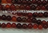 CTG39 15.5 inches 2mm round grade B tiny red agate beads wholesale