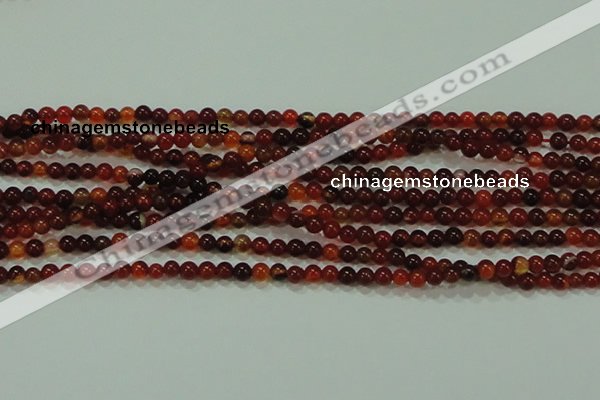 CTG39 15.5 inches 2mm round grade B tiny red agate beads wholesale