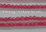 CTG402 15.5 inches 2mm faceted round tiny dyed candy jade beads