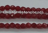 CTG404 15.5 inches 2mm faceted round tiny dyed candy jade beads