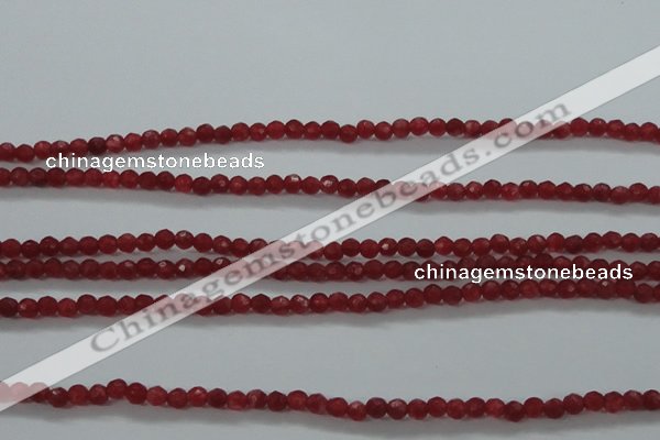 CTG404 15.5 inches 2mm faceted round tiny dyed candy jade beads