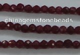 CTG405 15.5 inches 2mm faceted round tiny dyed candy jade beads