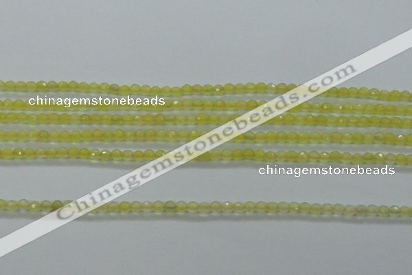 CTG406 15.5 inches 2mm faceted round tiny dyed candy jade beads