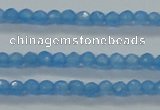CTG409 15.5 inches 2mm faceted round tiny dyed candy jade beads
