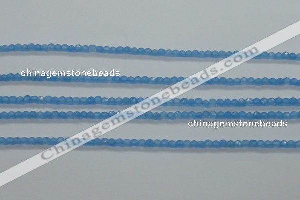 CTG409 15.5 inches 2mm faceted round tiny dyed candy jade beads