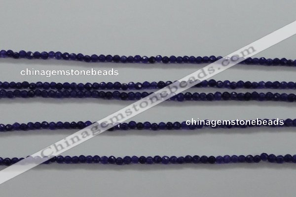 CTG411 15.5 inches 2mm faceted round tiny dyed candy jade beads