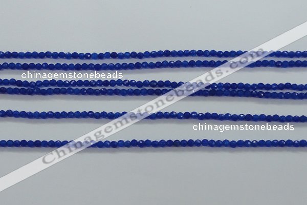 CTG412 15.5 inches 2mm faceted round tiny dyed candy jade beads