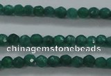 CTG414 15.5 inches 2mm faceted round tiny dyed candy jade beads