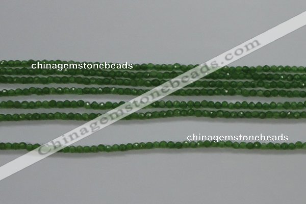 CTG416 15.5 inches 2mm faceted round tiny dyed candy jade beads