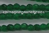 CTG422 15.5 inches 3mm faceted round tiny dyed candy jade beads