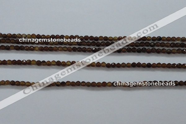 CTG425 15.5 inches 2mm faceted round tiny agate gemstone beads