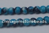 CTG454 15.5 inches 3mm round tiny dyed rain flower stone beads