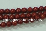 CTG48 15.5 inches 2mm round tiny red brick beads wholesale