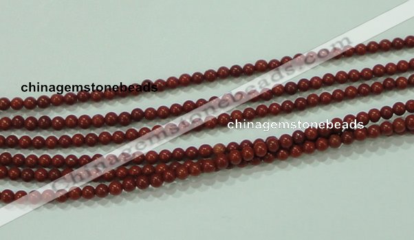 CTG48 15.5 inches 2mm round tiny red brick beads wholesale