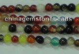 CTG50 15.5 inches 2mm round tiny multi-color agate beads wholesale